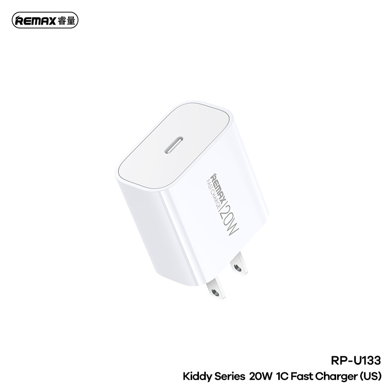Cốc sạc nhanh REMAX RP-U133 EU/US 20W 1 cổng Type C