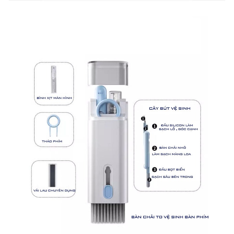 Bộ Dụng Cụ Vệ Sinh Laptop, Tai Nghe 7 Trong 1