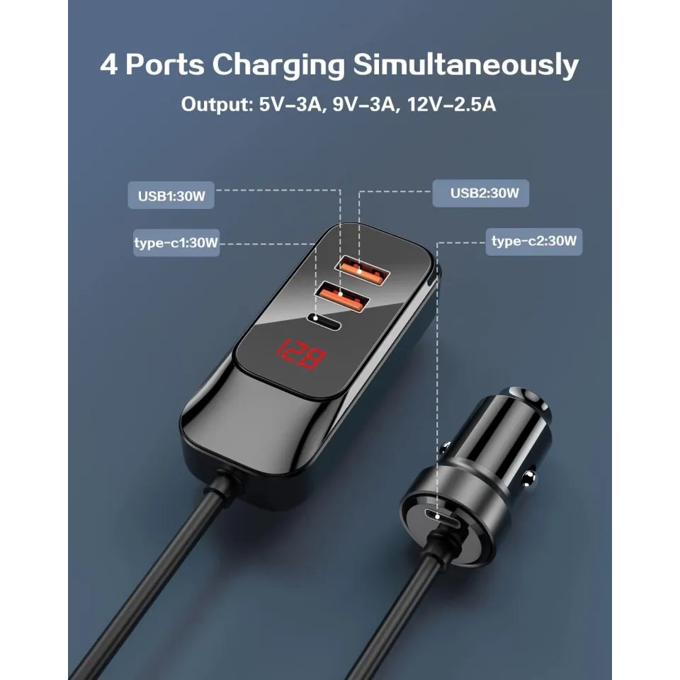 Cốc Sạc Nhanh 120W Xe Hơi Remax RCC355