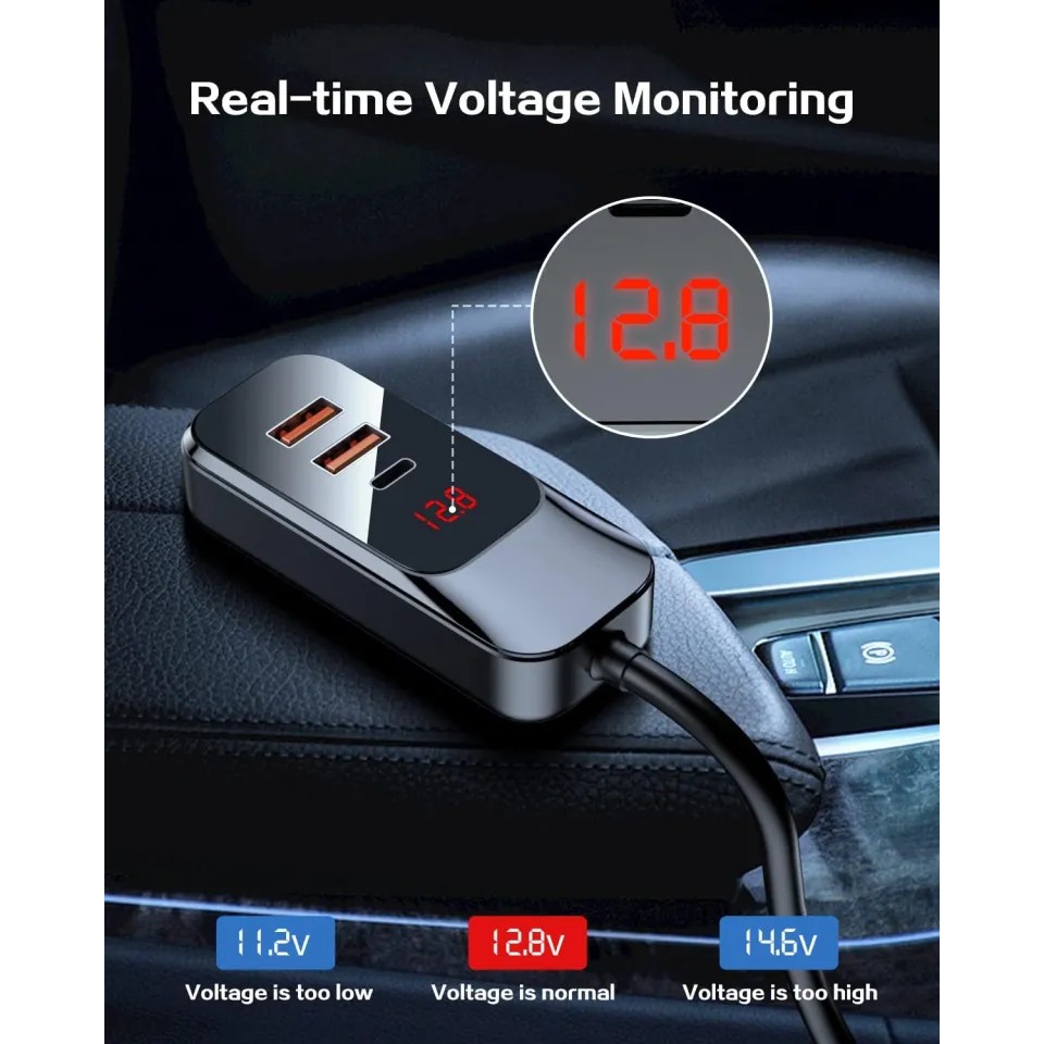 Cốc Sạc Nhanh 120W Xe Hơi Remax RCC355