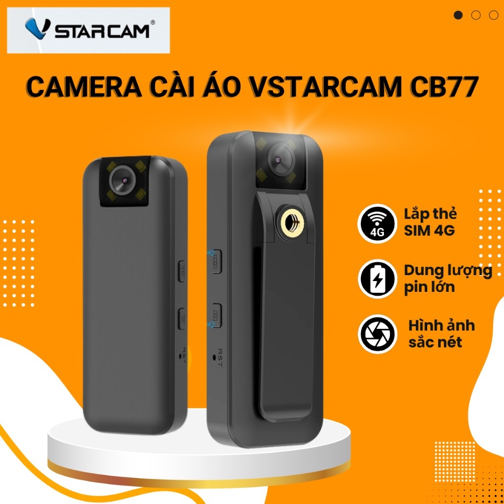 Camera Cài Áo SIM 4G VSTARCAM CB77