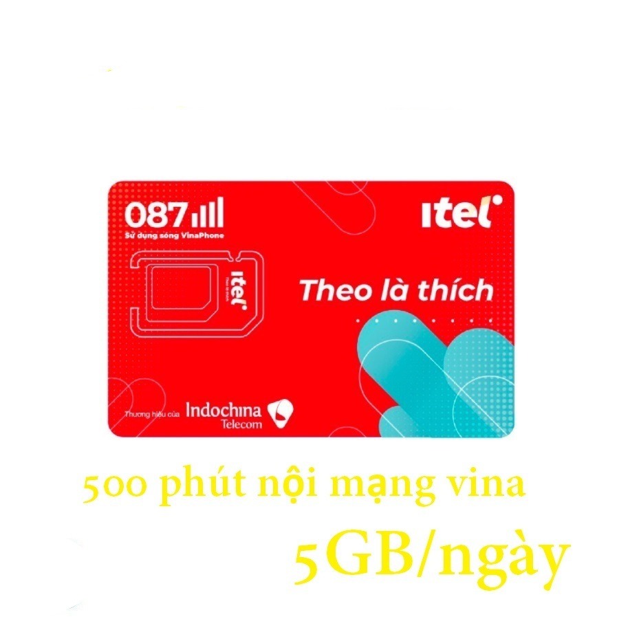 Sim 4G itel MAY99 5G/ngày, free nội mạng, 99k/tháng