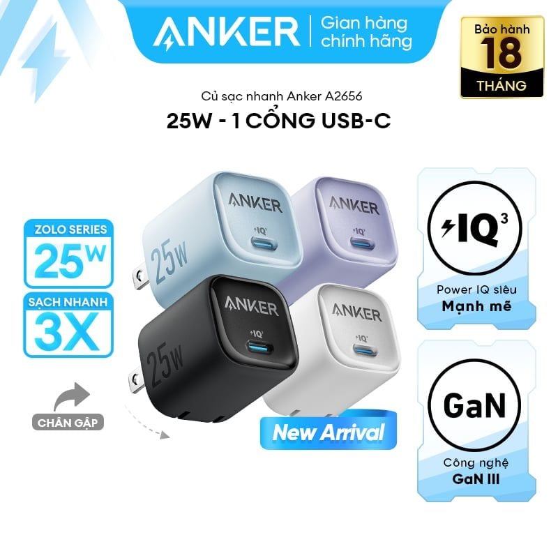 Củ sạc Anker Zolo 1C 25W _A2656131