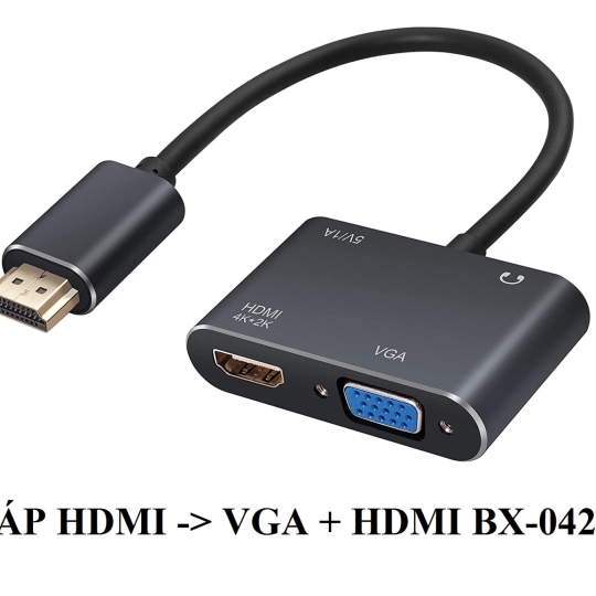 Cáp chuyển HDMI ra VGA và HDMI BX042
