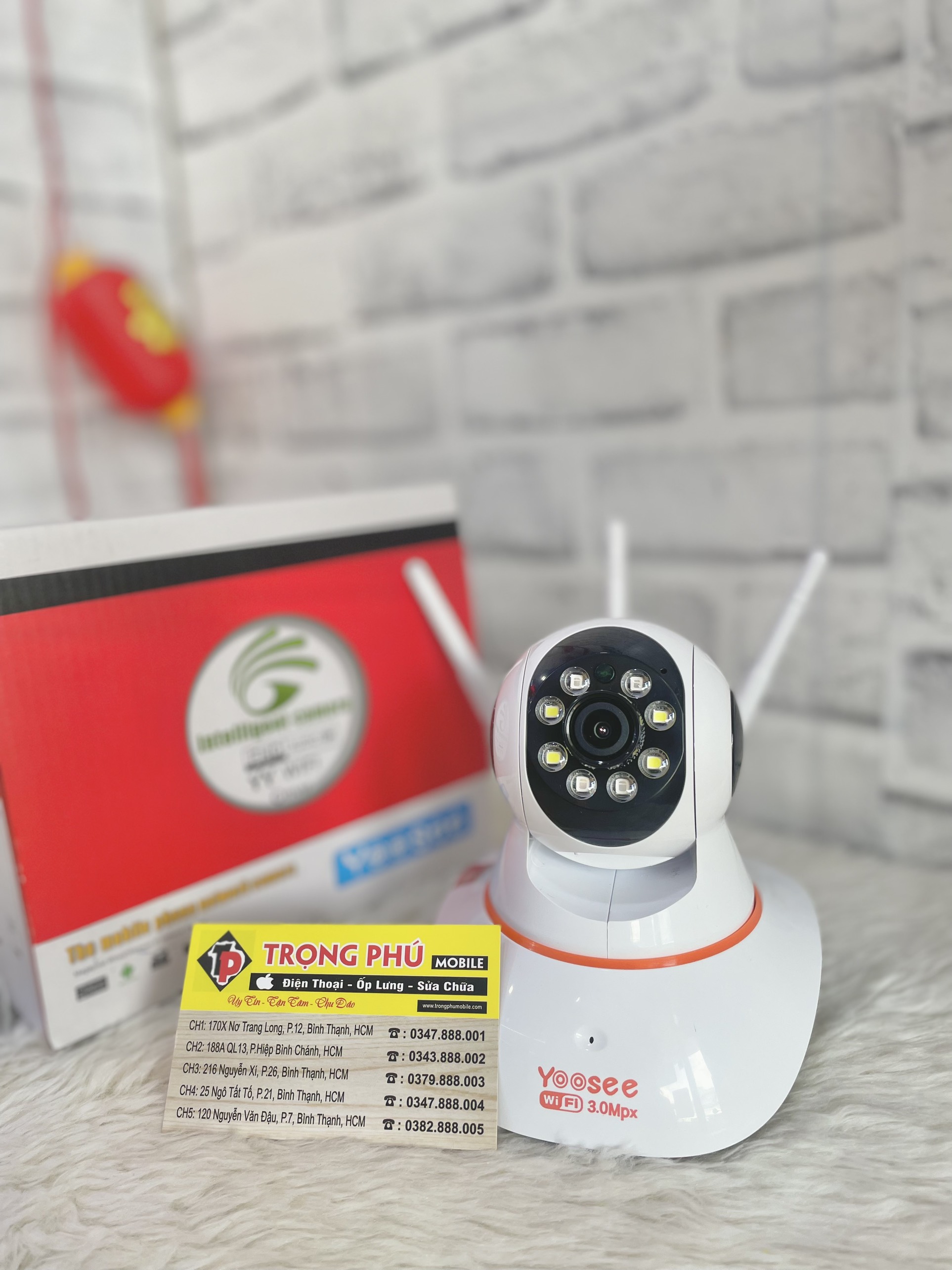 Camera Wifi Yoosee HK-215S 3 Râu 5.0 Ko Lan (Ban Đêm Có Màu)