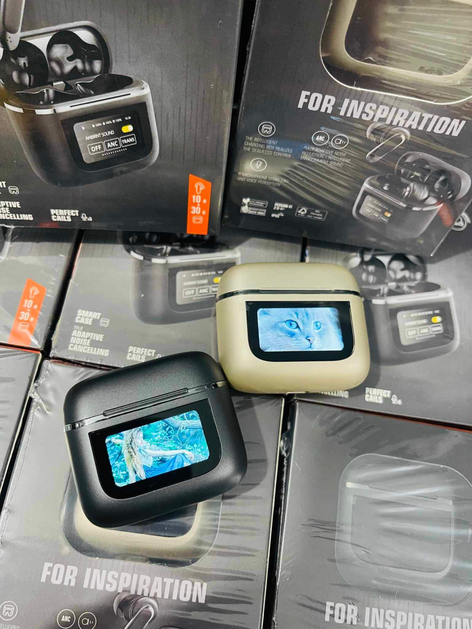 Tai nghe blutooth ANC có màn hình cảm ứng V8 Trọng phú mobile