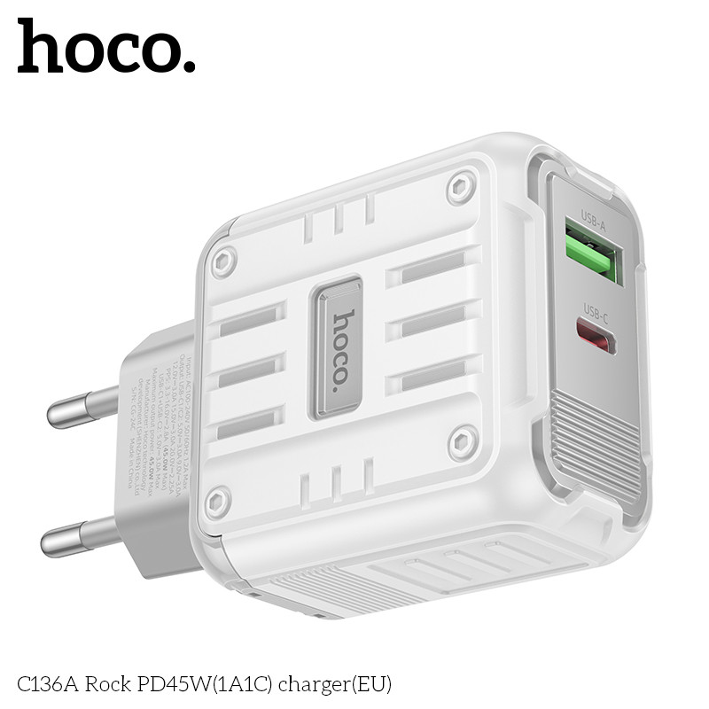 Cốc sạc PD45w Hoco C136A