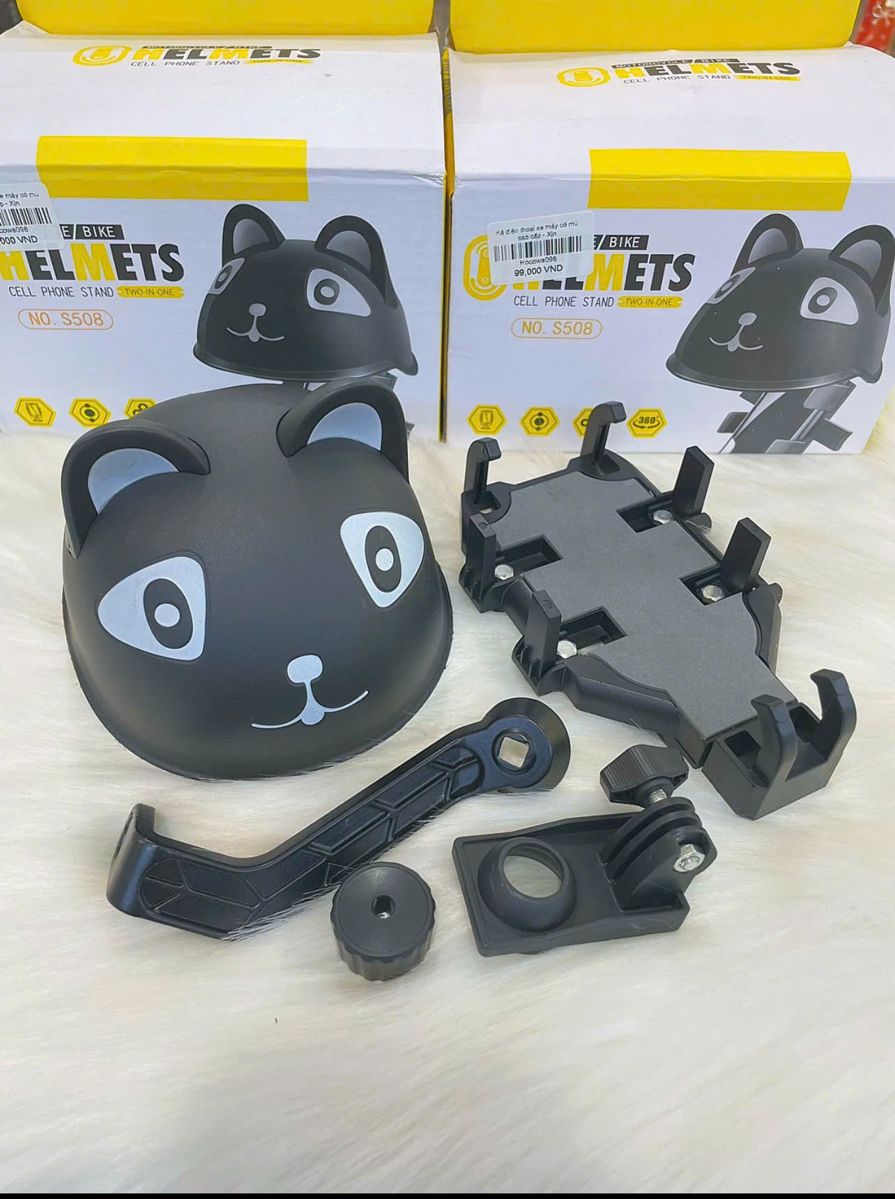 Kệ điện thoại xe máy có mủ cao cấp