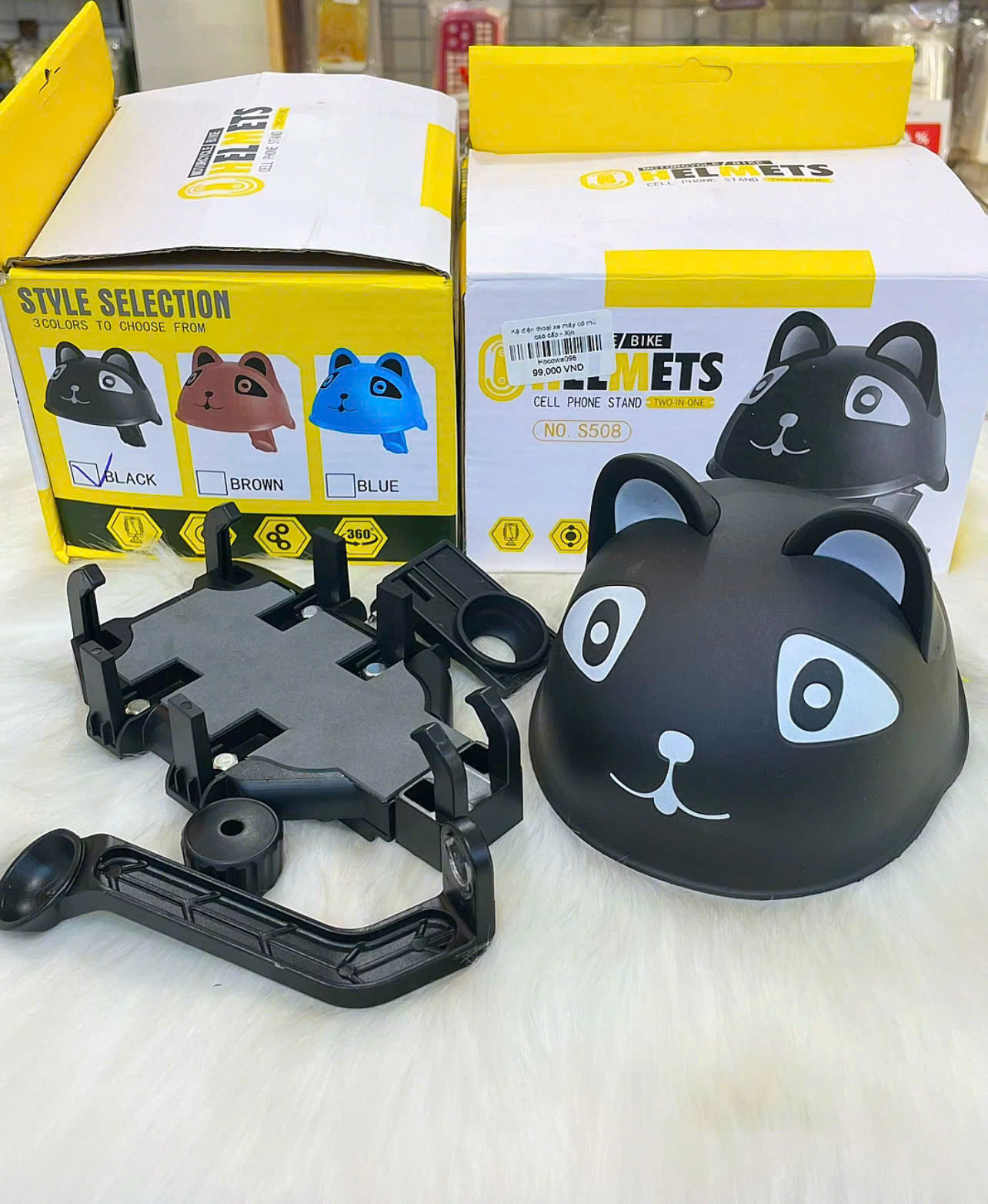 Kệ điện thoại xe máy có mủ cao cấp