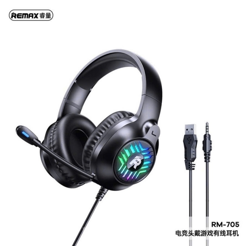 Tai Nghe Chụp Chuyên Game Remax RB-705 đen