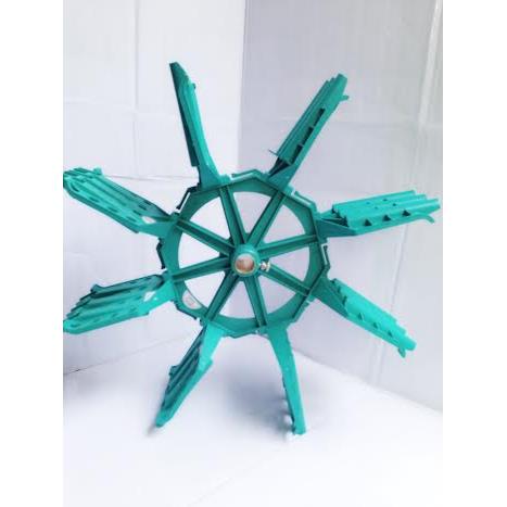 Bộ quạt đa năng thau màu xanh ngọc