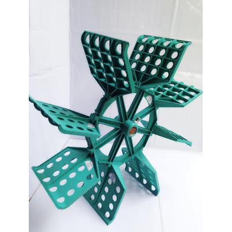 Bộ quạt lá thau màu xanh ngọc