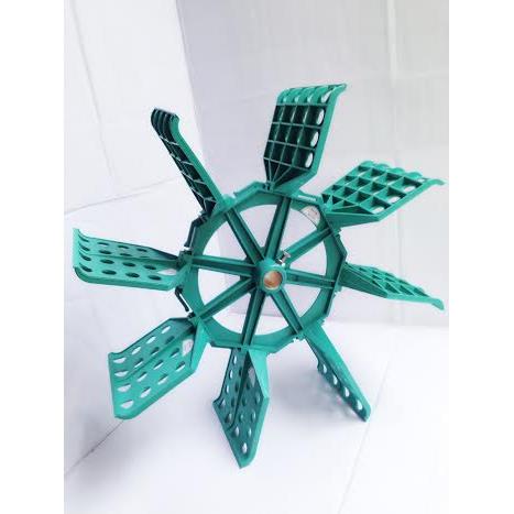 Bộ quạt lá thau màu xanh ngọc