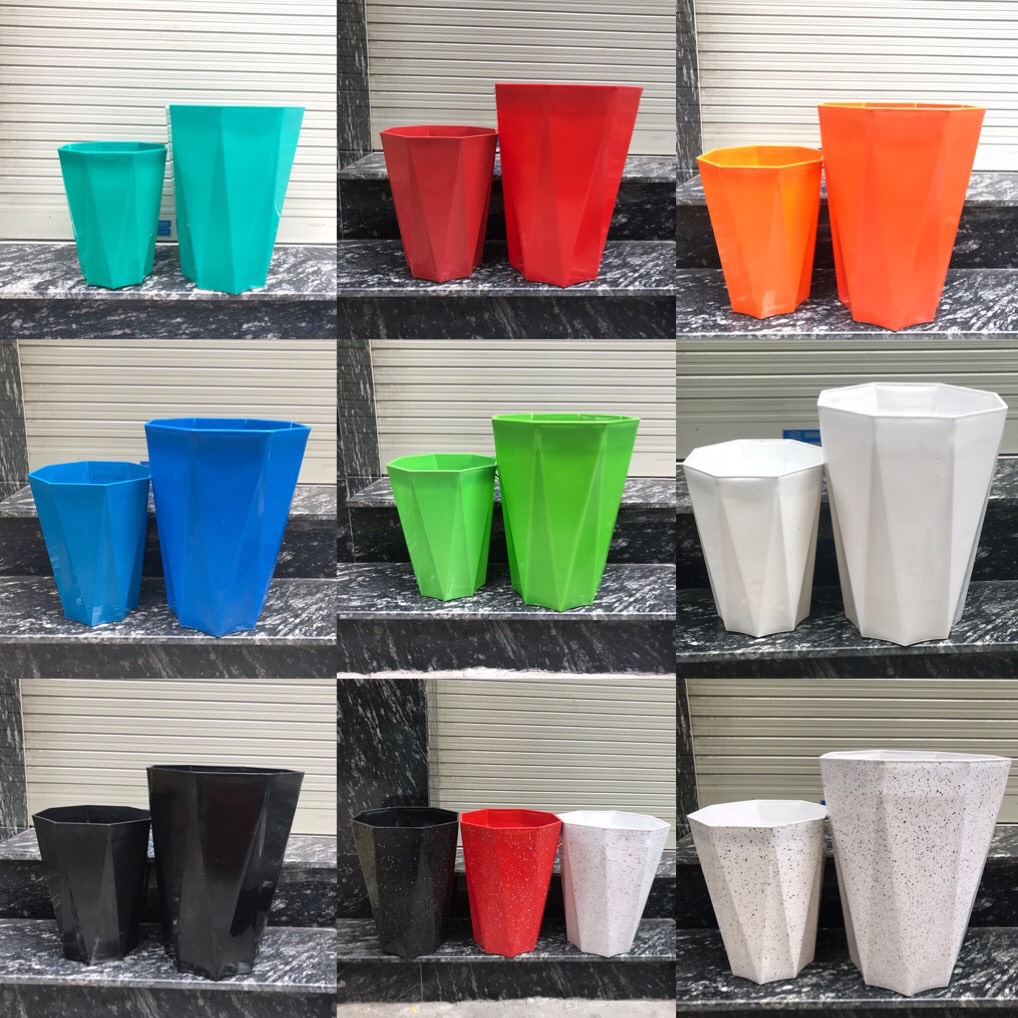Chậu Kim Cương 8 cạnh 25x30H (cm)