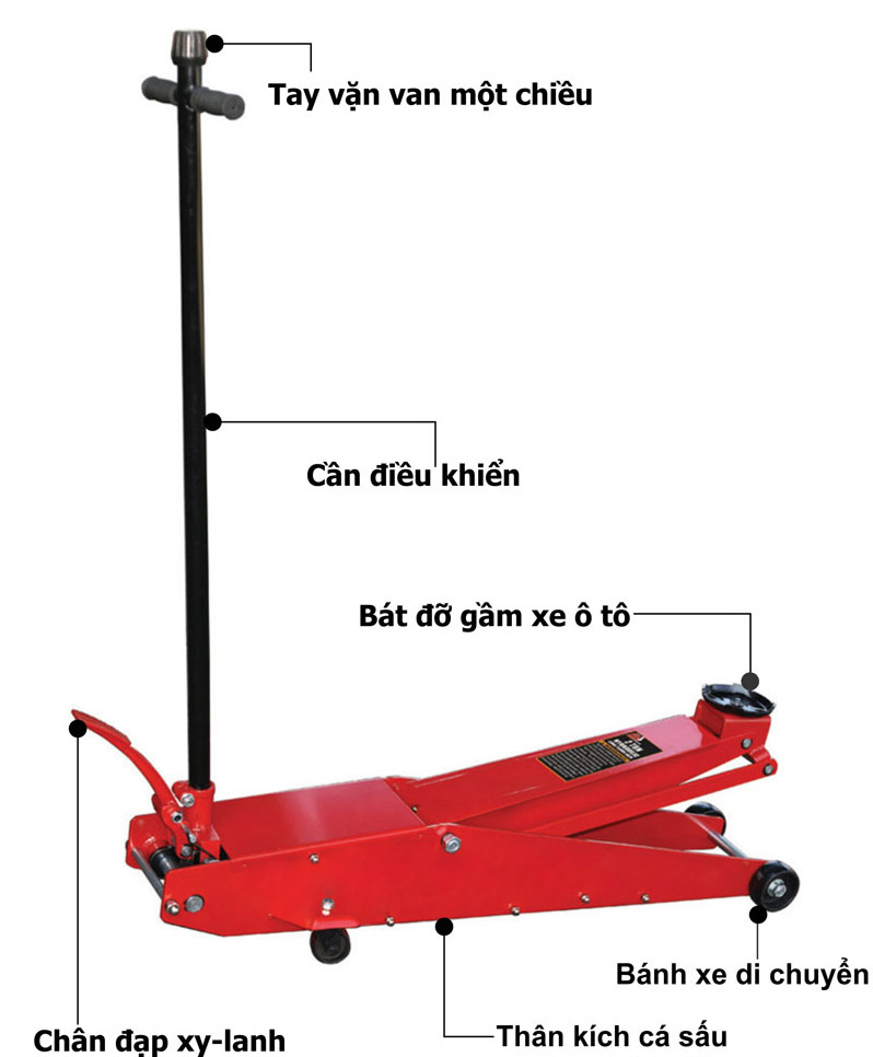 Kích đội cá sấu thủy lực 5-10-20 tấn, kích cá sấu thân dài 5 tấn