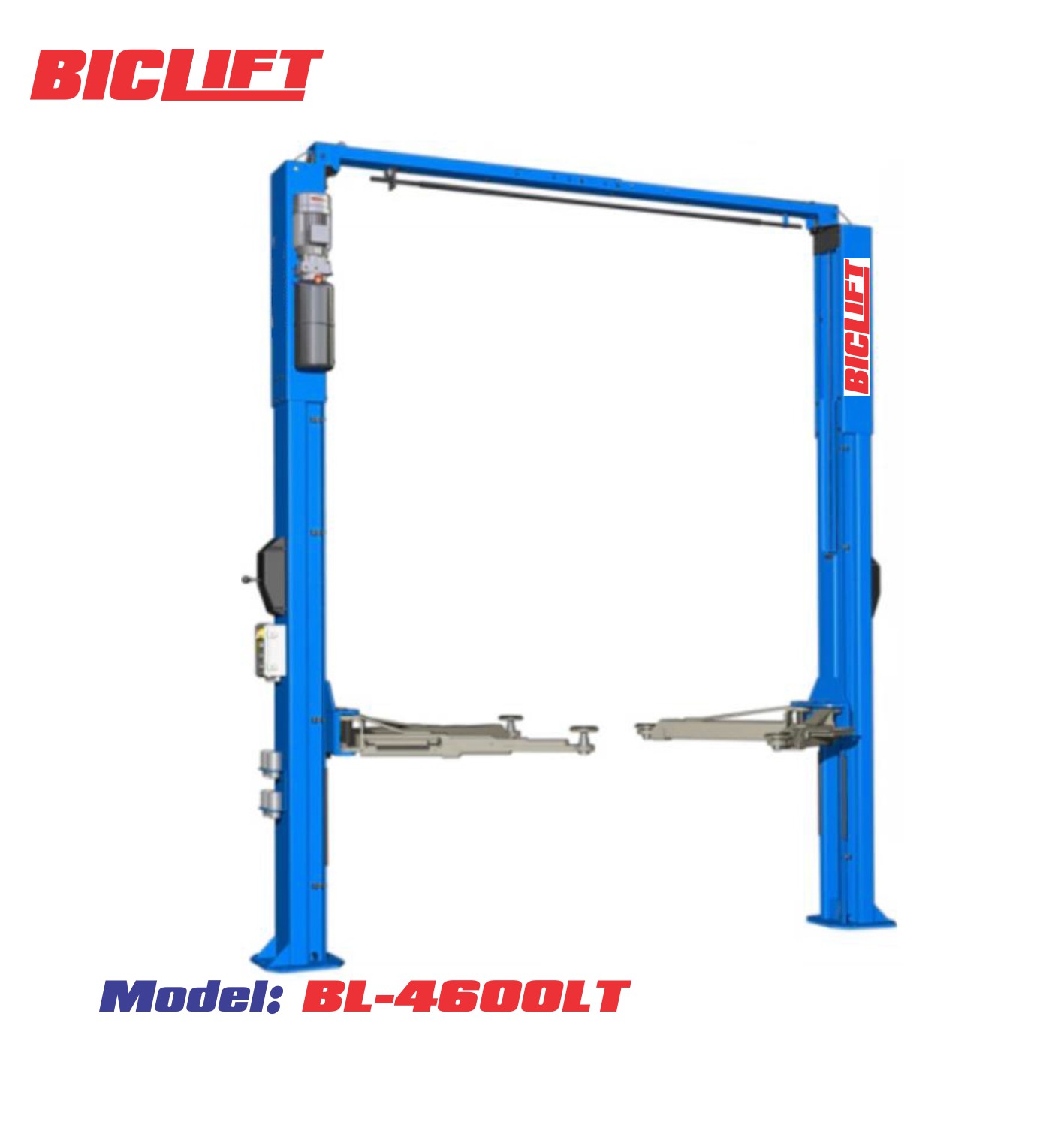 Cầu nâng 2 trụ bất đối xứng 4,6 tấn BL-4600LT, BICLIFT Công nghệ ITALY