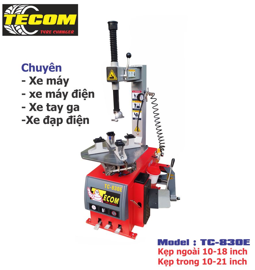 Máy ra vào lốp xe tay ga TC-830E.