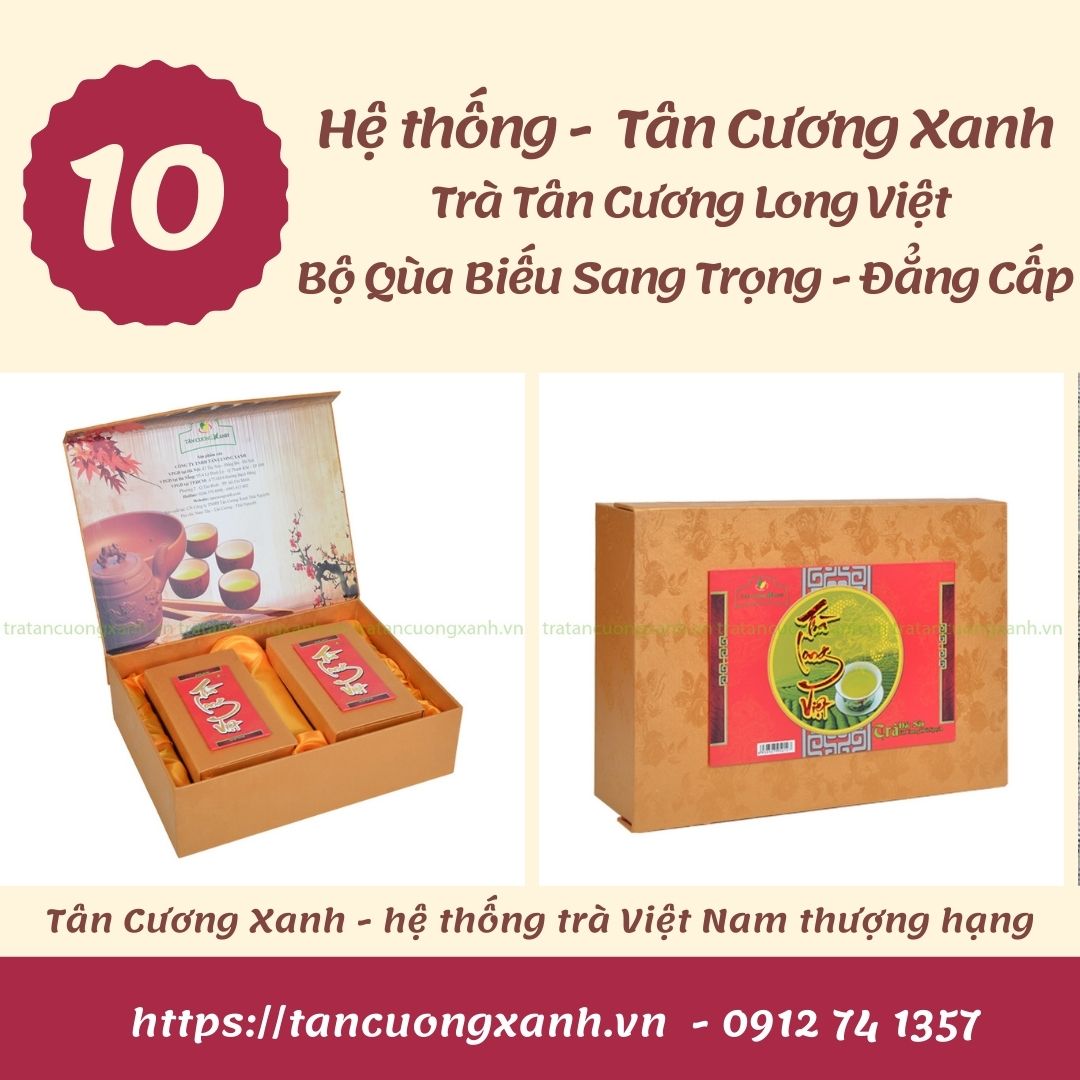 Chè Tân Cương Thái Nguyên Long Việt - Qùa biếu sang trọng