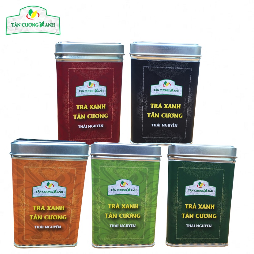 Trà Xanh Tân Cương Ngũ Sắc - Hộp Thiếc 100gram