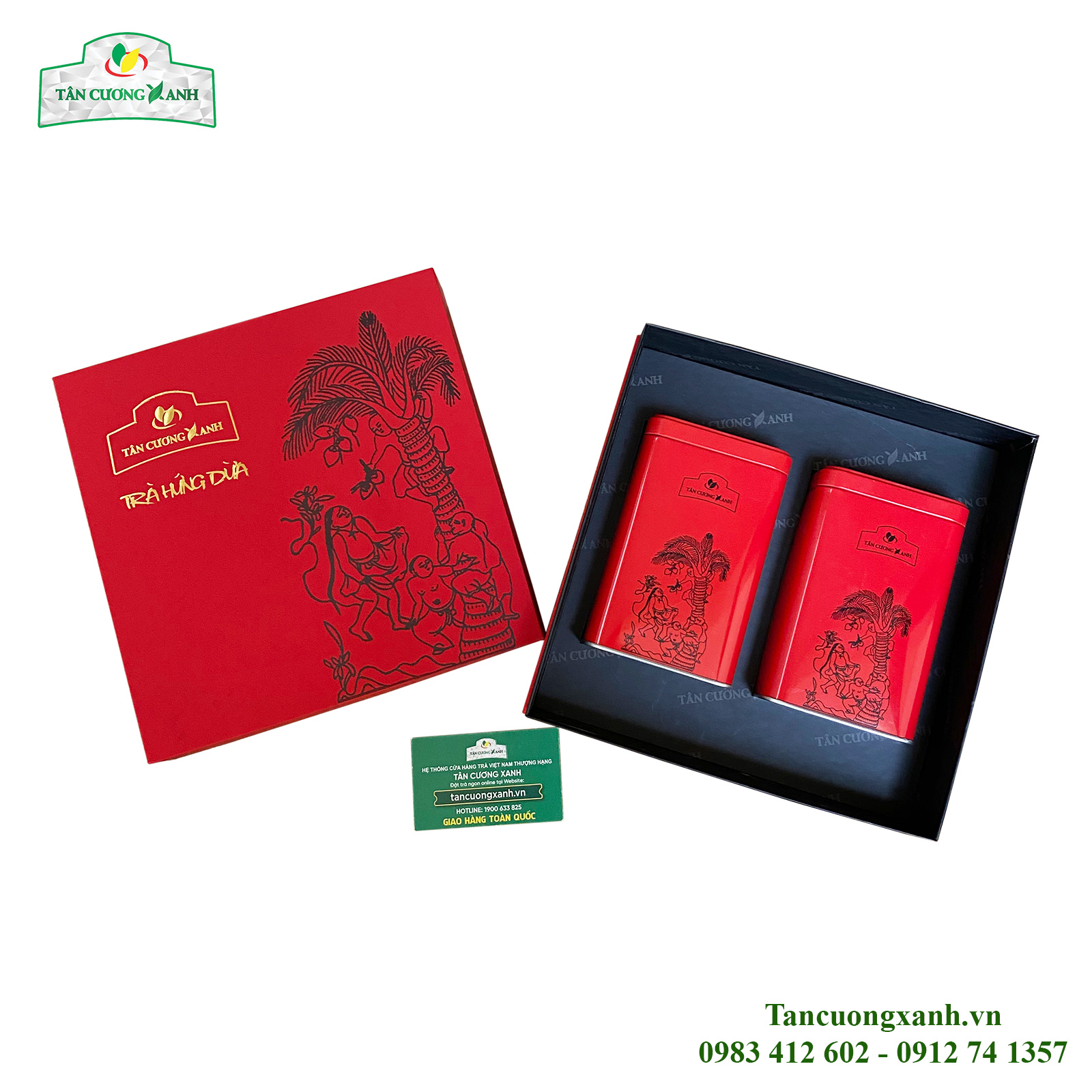 Trà Sen Ngọc Tỉnh Liên 200gram - Hộp Hứng Dừa