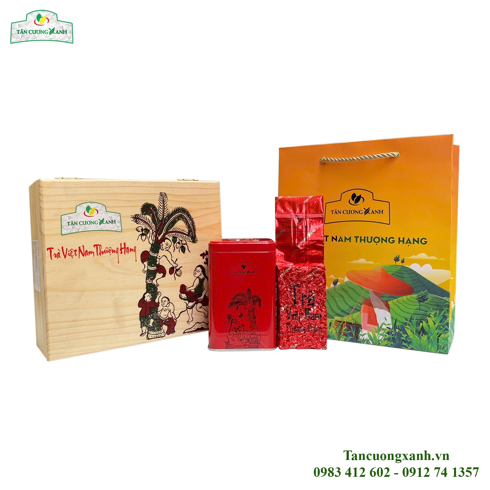 Hộp Trà Tân Cương Gỗ Thông TCX 2 - 200gram