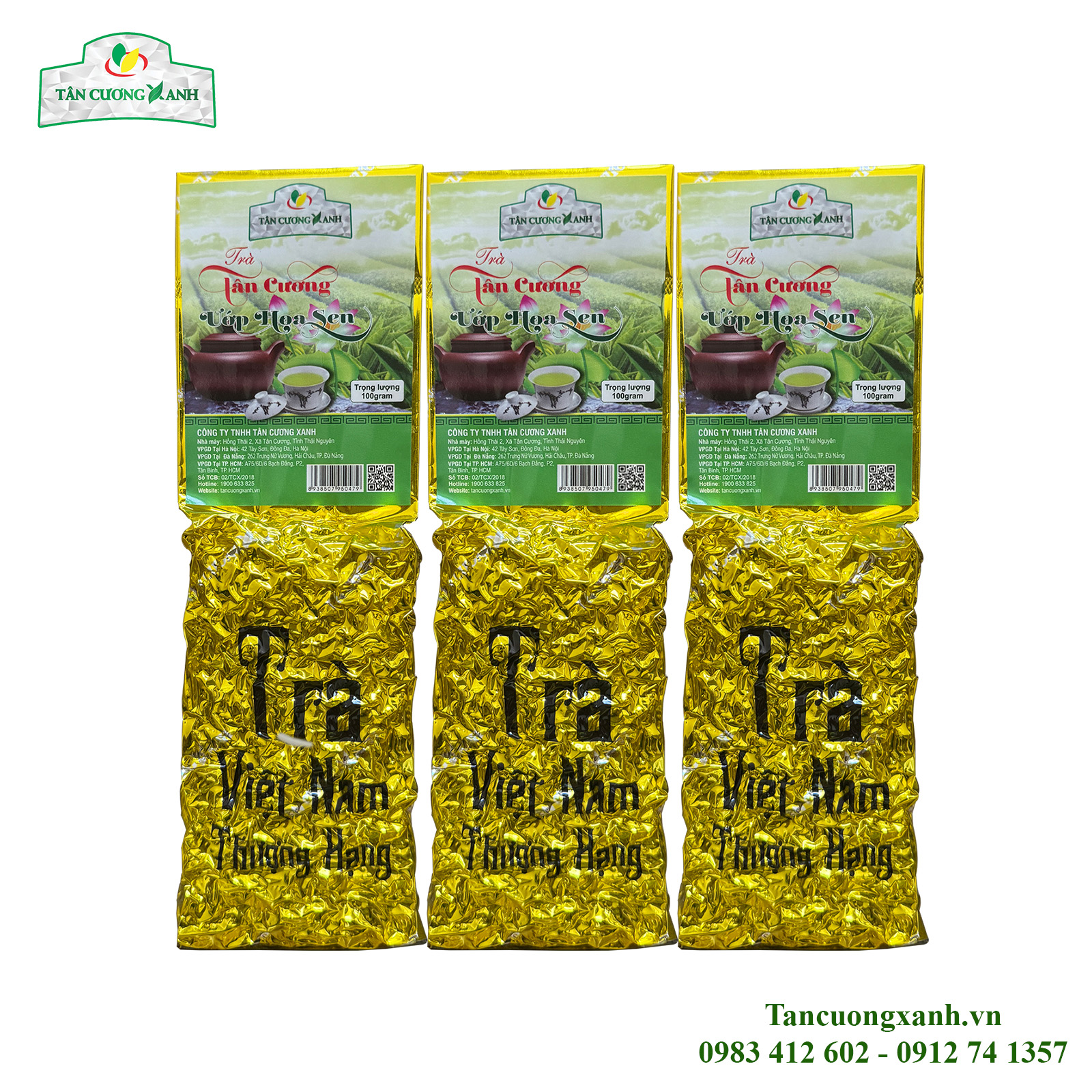 Trà Tân Cương Ướp Hoa Sen Thượng Hạng 100g