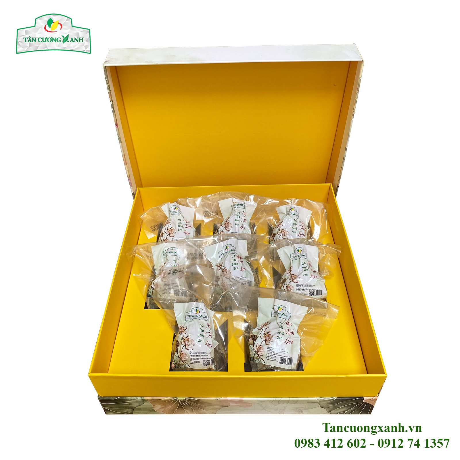 Hộp Trà Ướp Bông Sen Ngọc Tỉnh Liên - 8 Bông Sen