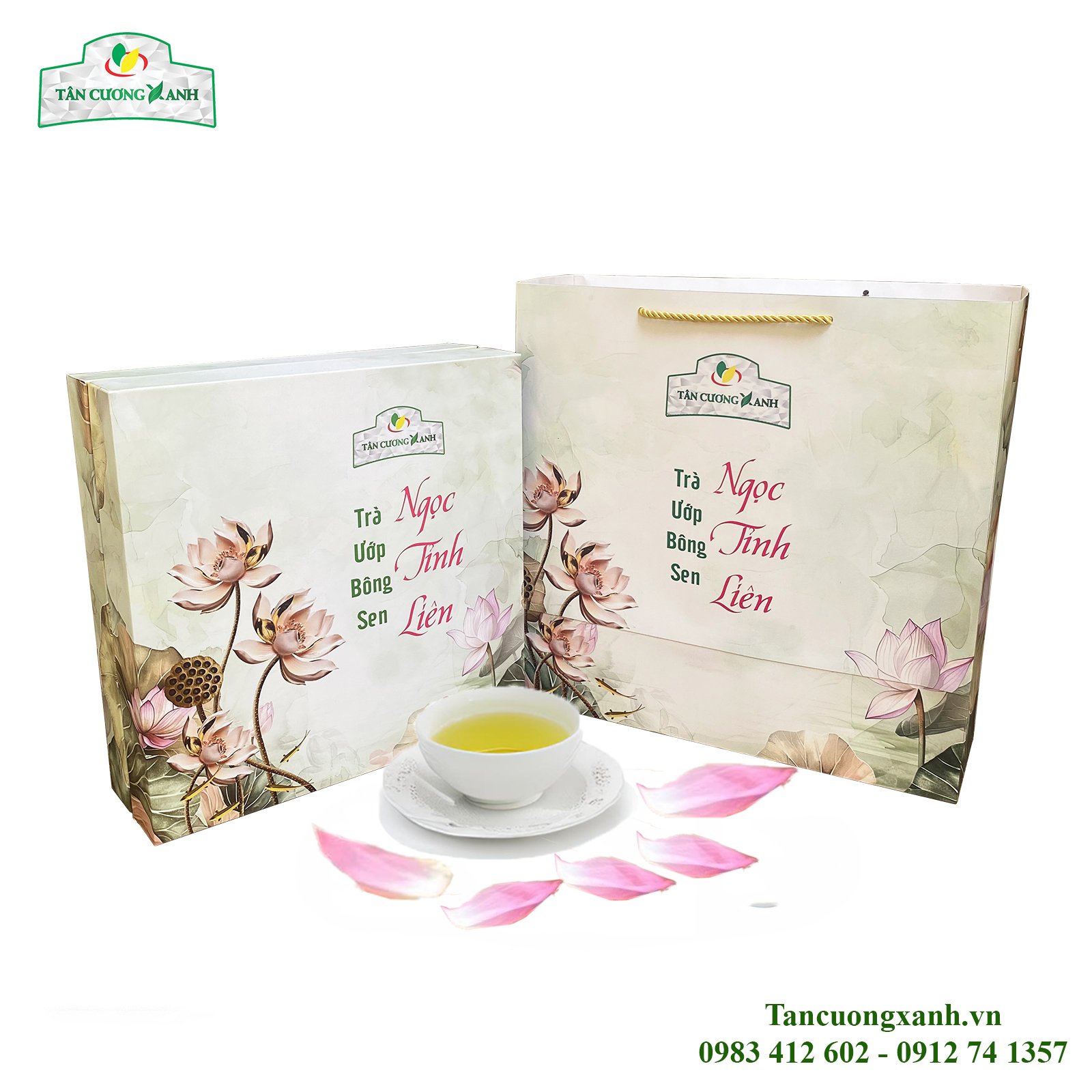 Hộp Trà Ướp Bông Sen Ngọc Tỉnh Liên - 8 Bông Sen