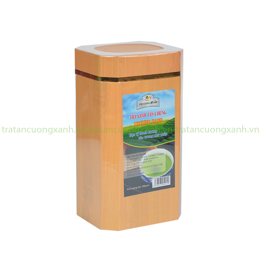 Trà Tân Cương Thượng Hạng 200g - Hộp Vân Gỗ