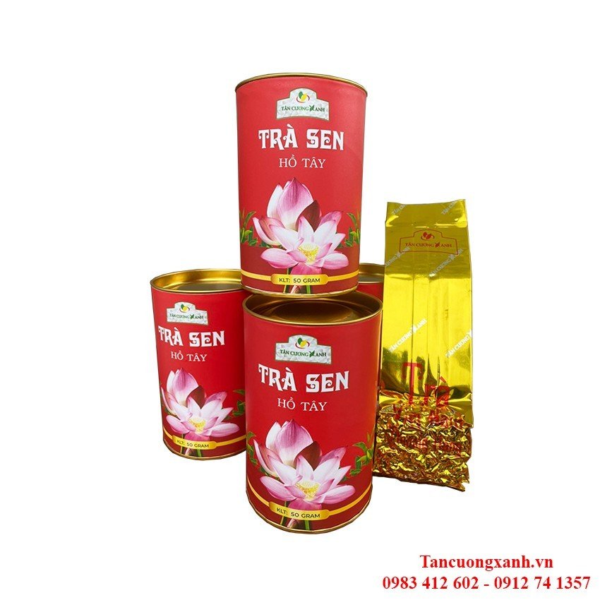 Hộp Trà Thái Nguyên Ướp Sen Tây Hồ TC10 - 50gram