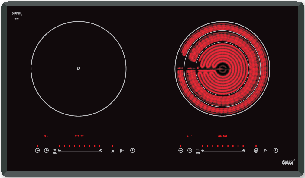 Bếp điên từ đôi Lorca LCE 877