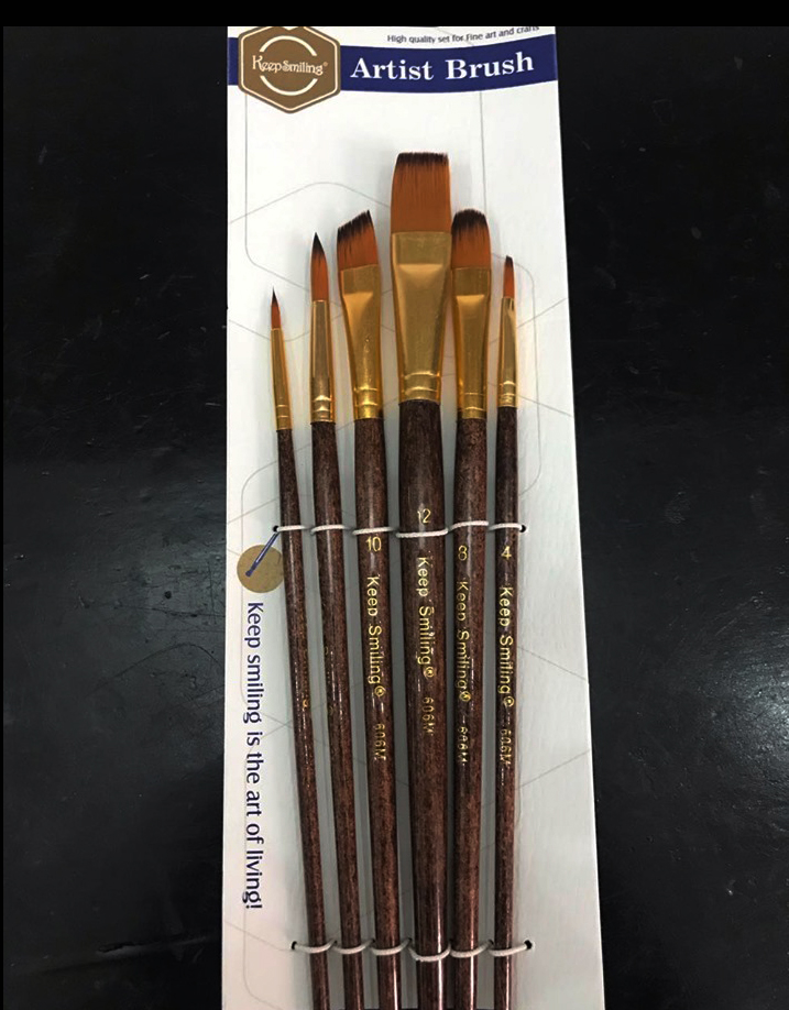 BỘ CỌ VẼ 6 CÂY CÁN NÂU GỖ - CỌ VẼ MÀU NƯỚC - BỘ CỌ MỸ THUẬT Vẽ Mặt Nghệ  Thuật Bộ Cọ Vẽ 6 Cây Cán Nâu Gỗ - Cọ Vẽ Màu Nước - Bộ Cọ Mỹ Thuật Vẽ Mặt Nghệ  Thuật