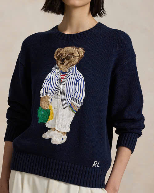 Áo len cổ tròn Polo Bear Cotton