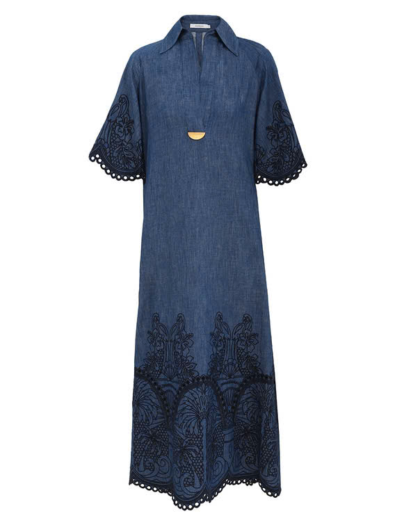 Váy denim thêu Coco