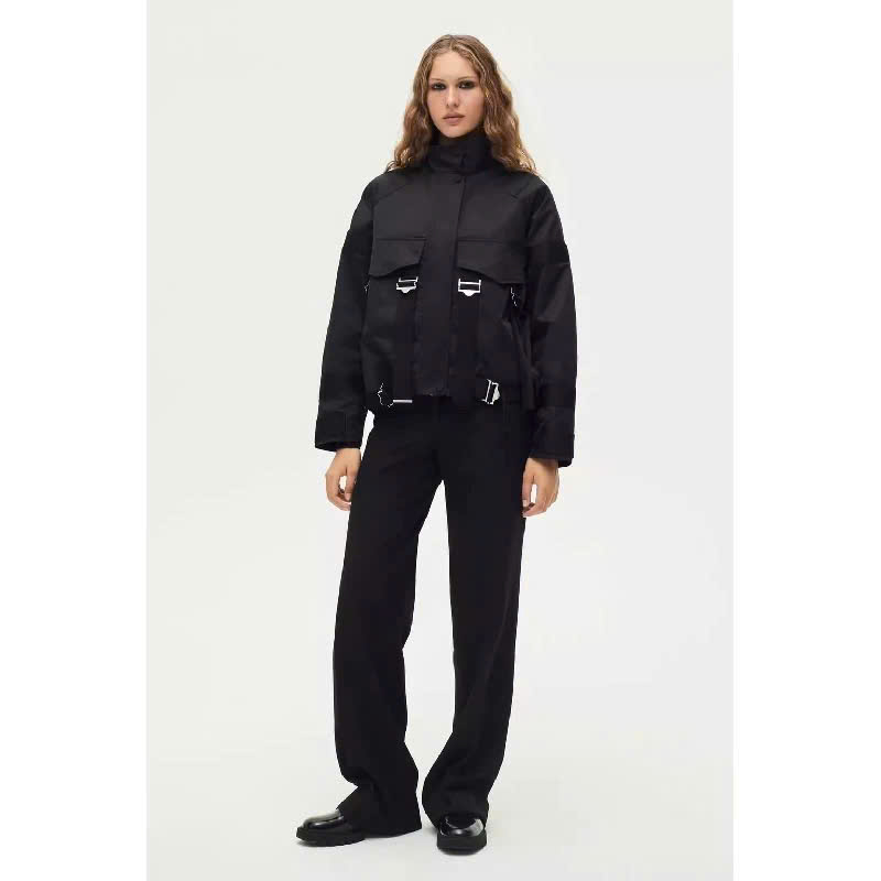 Zara biker jacket da kèm đai đen