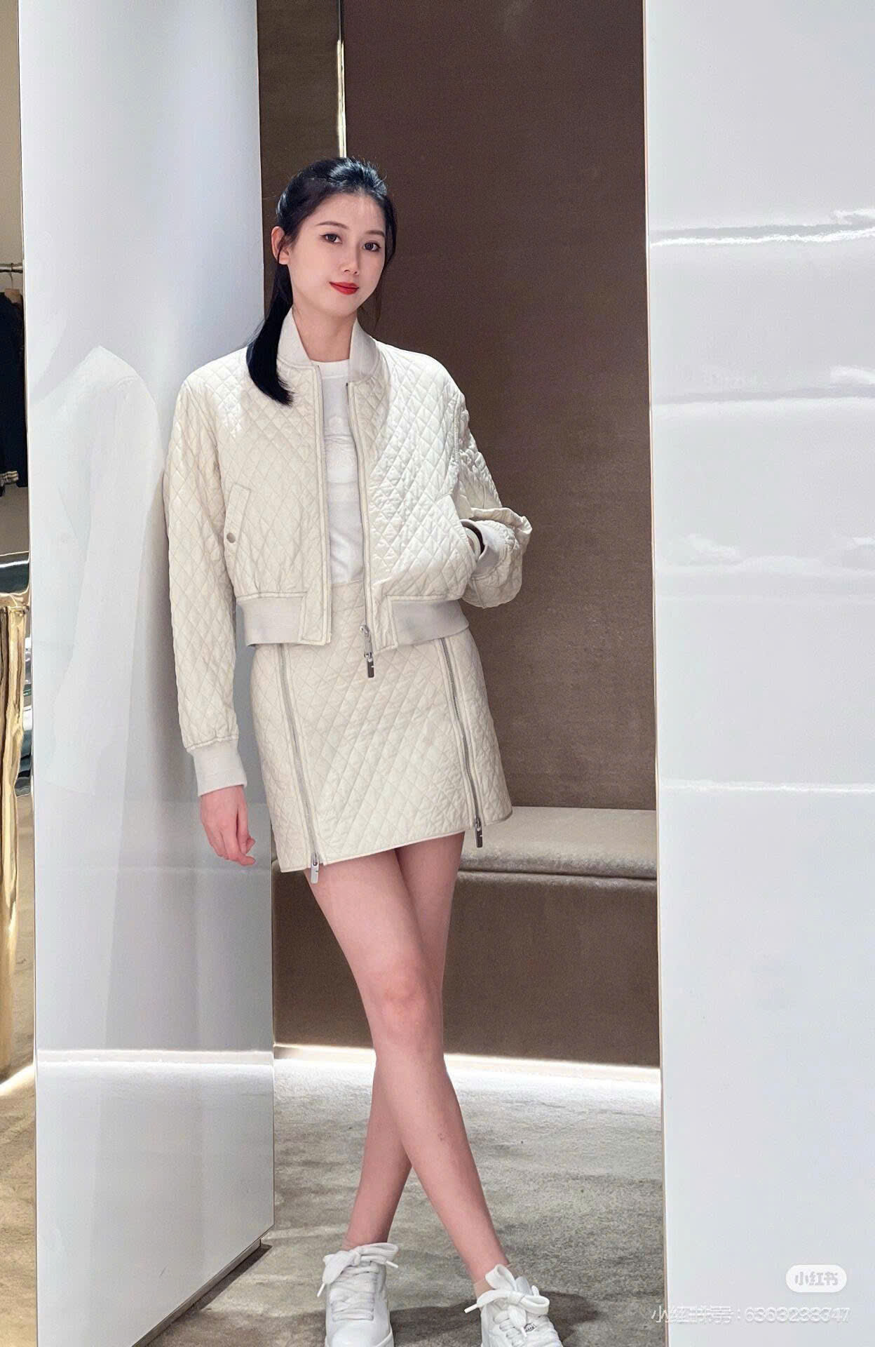 Set BBR  trần bông Áo khoác + Chân váy A 2 màu