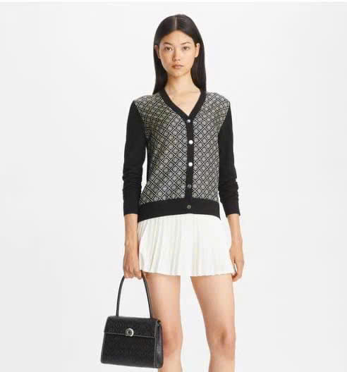 Cardigan Tory Burch len cashmere
