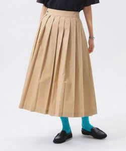 Chân váy khaki midi CK màu da bò dư xịn