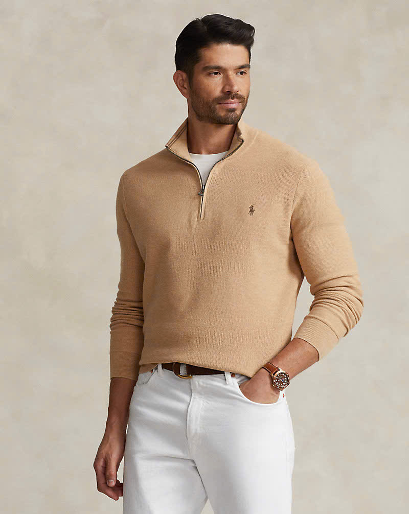 Áo len cotton có khóa kéo