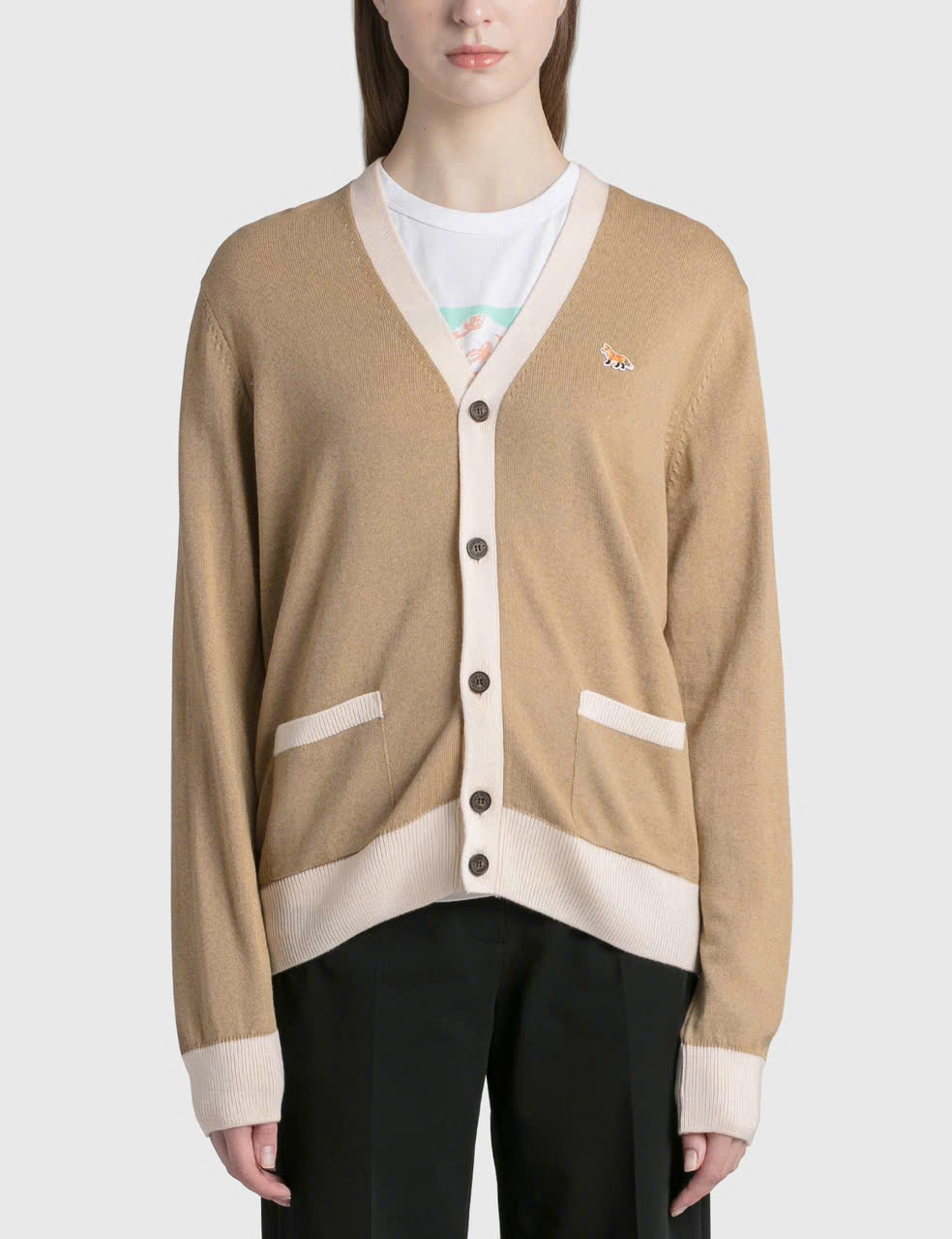 Cardigan Maison Kitsun trơn