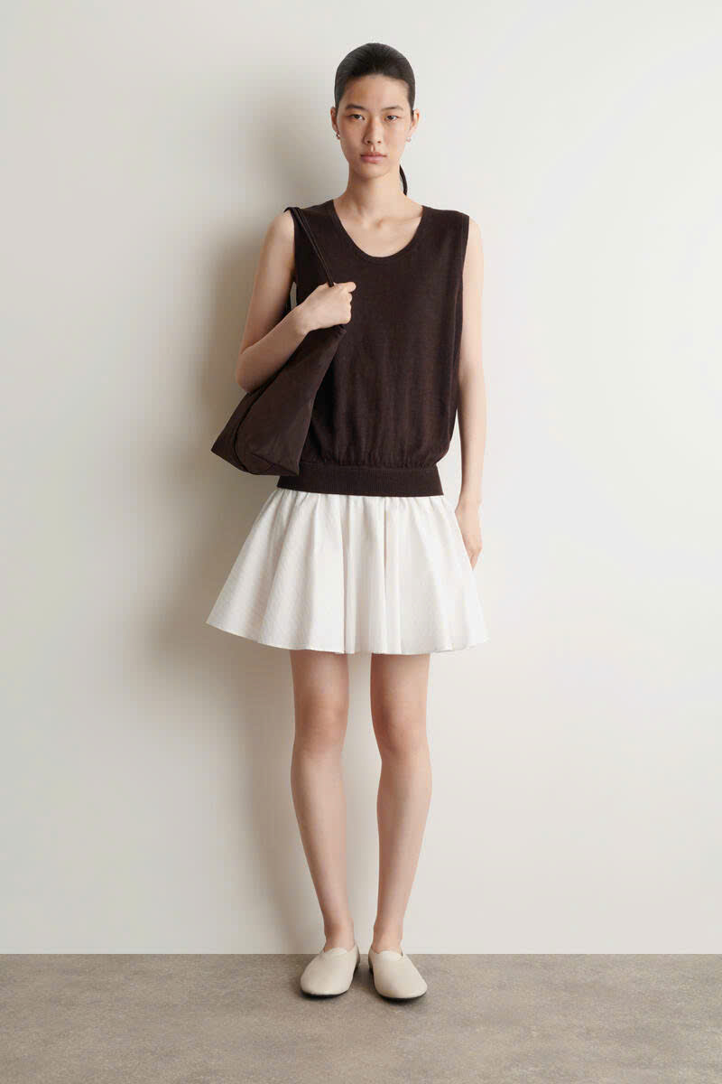 ĐẦM NGẮN NHIỀU LỚP BẰNG VẢI COTTON LANH