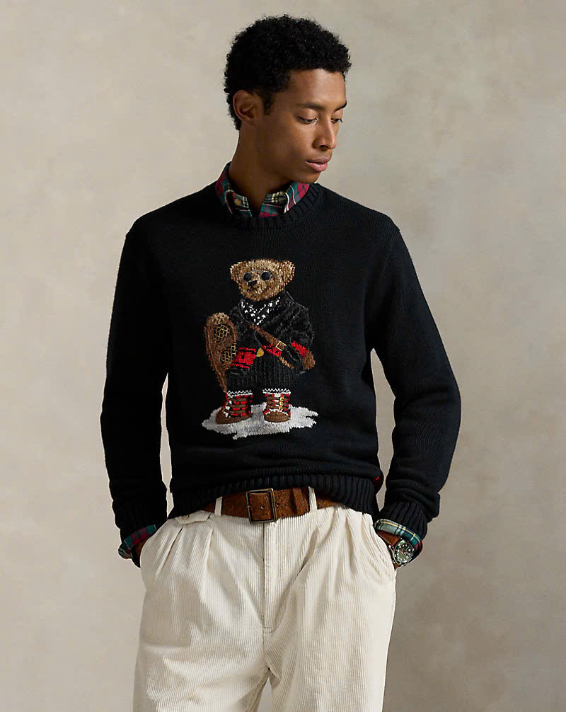 Áo len Polo Bear
