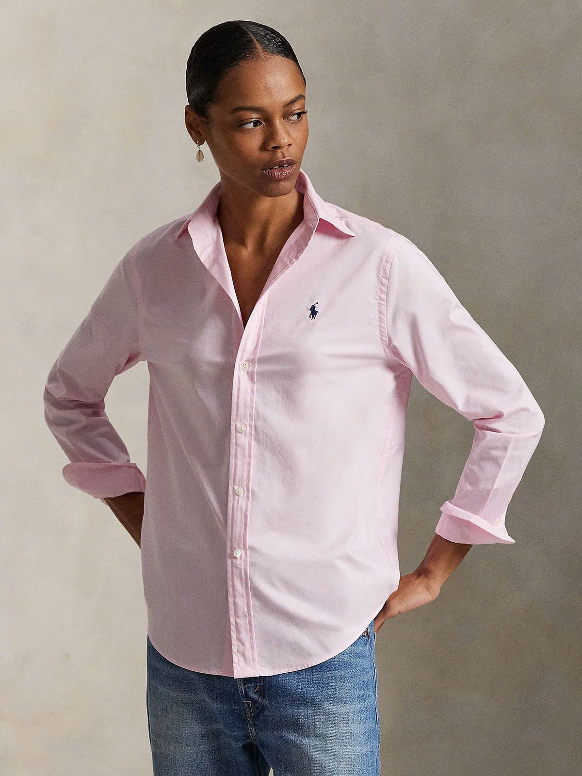 Áo Sơ Mi Nữ Tay Dài Classic Fit Linen Shirt