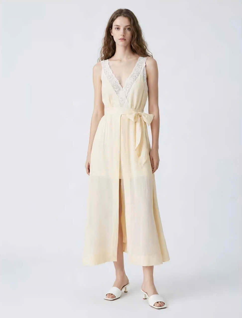 VÁY MAXI VẢI LANH VIỀN
