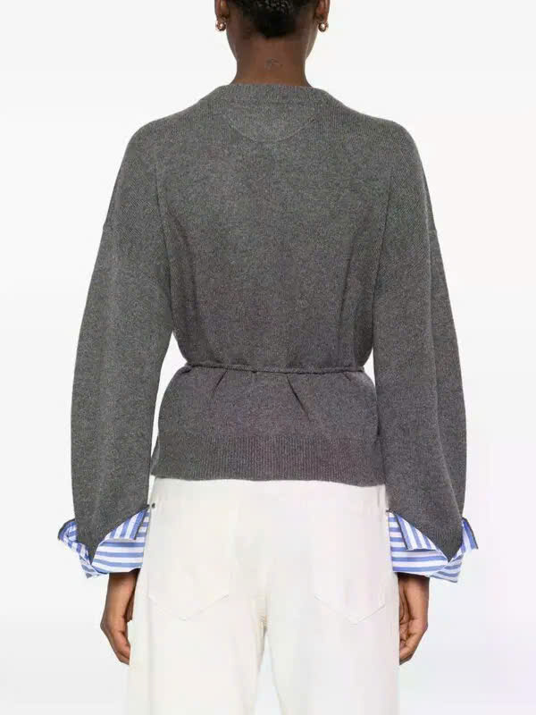 Áo khoác cardigan BRUNELLO CUCINELLI cài nút thắt eo