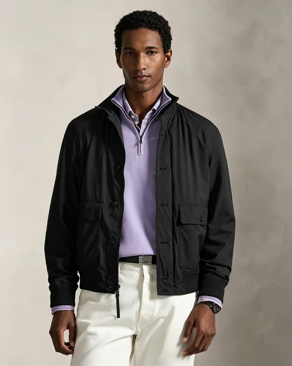 Áo khoác gió Polo Ralph Lauren cổ trụ 5cm 2 màu