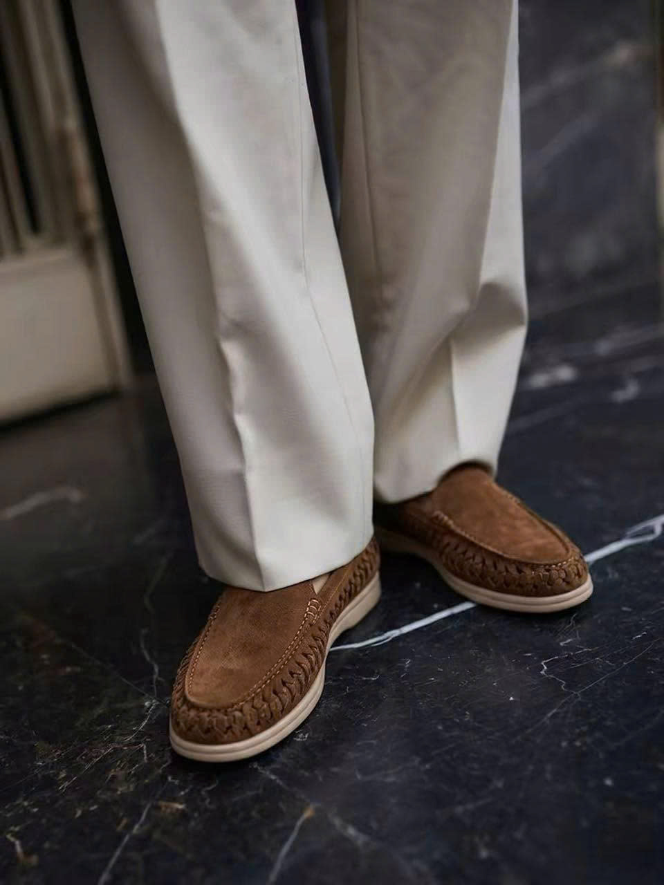 Loafer Loro Piana Summer Walk suede Dijon