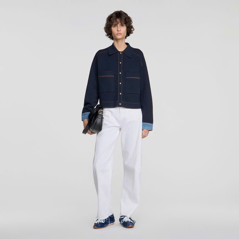 Áo khoác len SANDRO kiểu jacket
