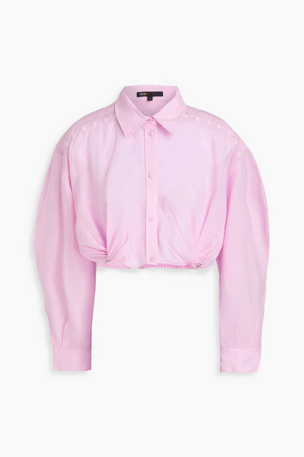 Áo Sandro ren dập cột dây trước dáng croptop