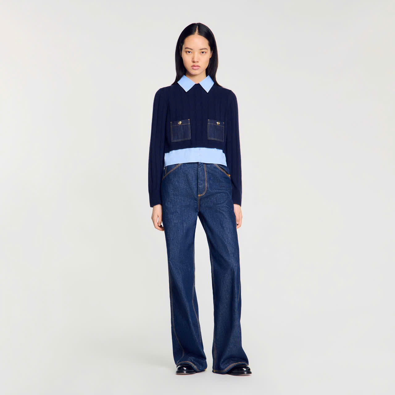 Áo len ngắn tay và cashmere
